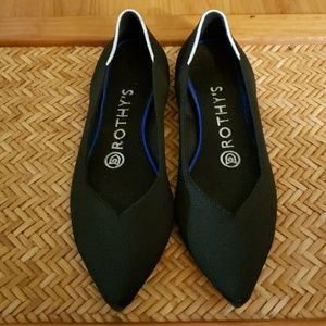 Rothy's Women's Black Pointed-Toe Flats